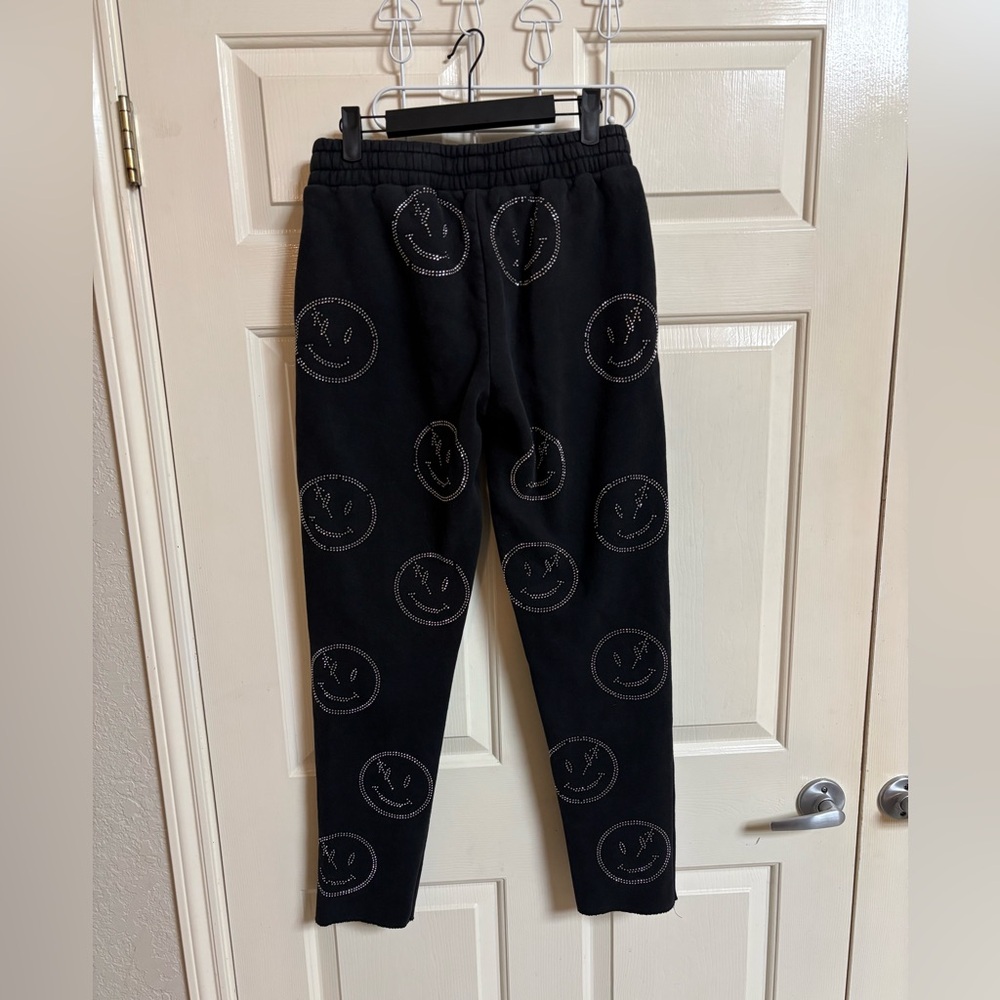 RetroVert All Over Rhinestone Smiley Sweatpants - Picture 3 of 5